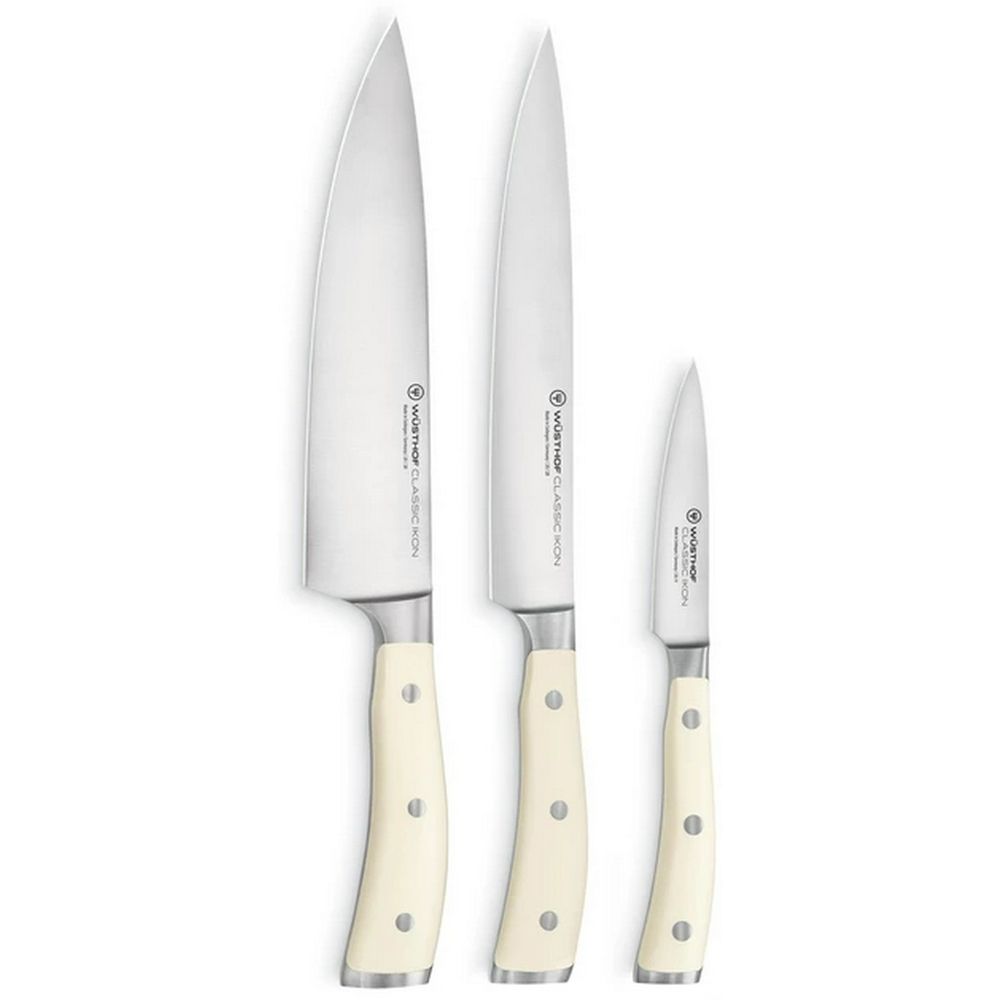Набір ножів 3 предмети Wuesthof Classic Ikon Crème (1120460301)