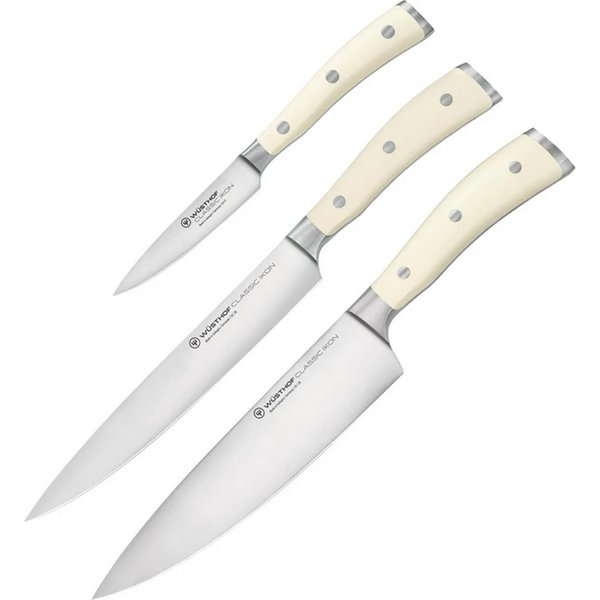Набір ножів 3 предмети Wuesthof Classic Ikon Crème (1120460301)