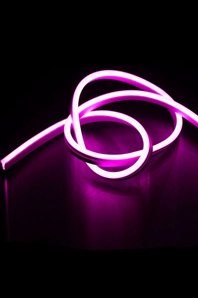 Гнучкий неон FlexGlow LUX 220V рожевого кольору 5 метрів