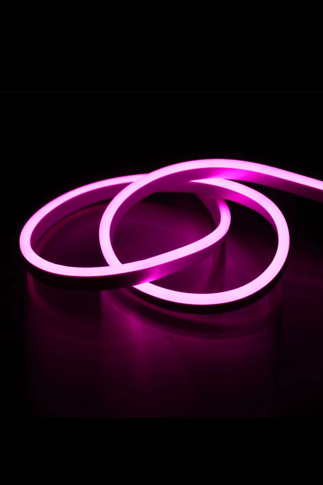 Гибкий неон FlexGlow LUX 220V розового цвета 1метр