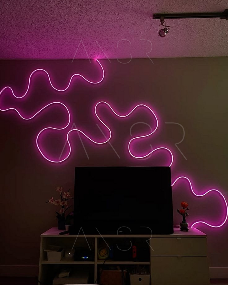 Гнучкий неон FlexGlow LUX 220V рожевого кольору 1метр &mdash; оригінальне фото з магазину ANSER.IN.UA