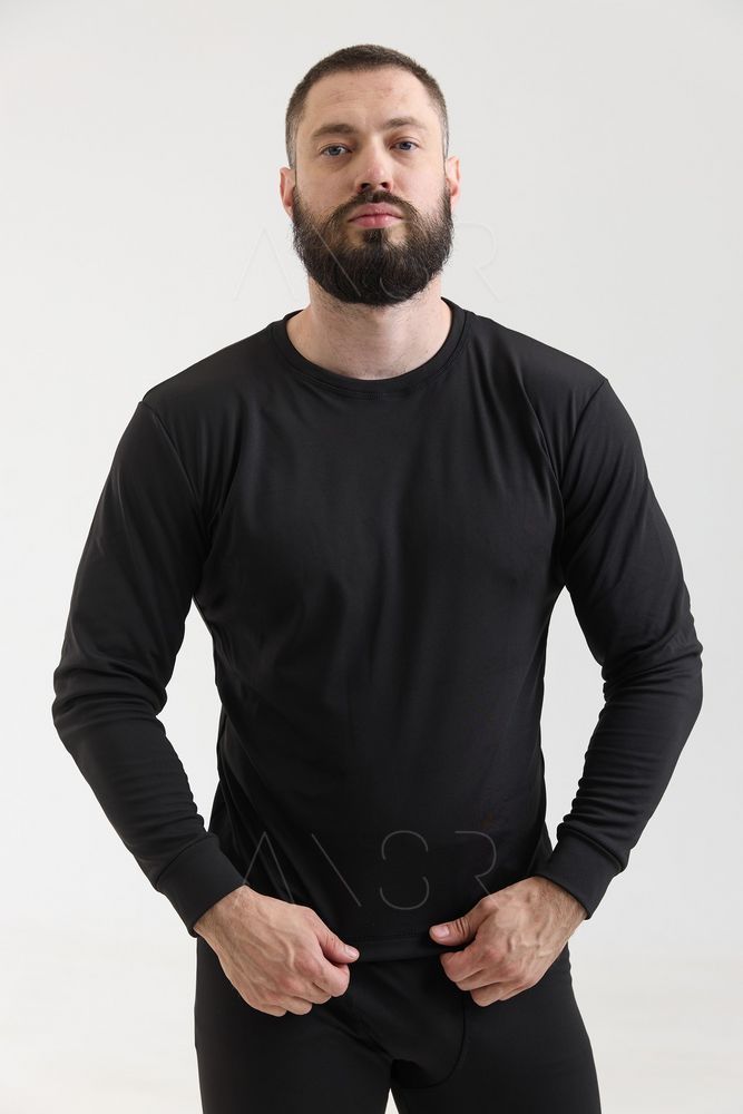 Термобелье зимнее мужское на флисе North Fleece черное размер S &mdash; оригинальное фото из магазина ANSER.IN.UA