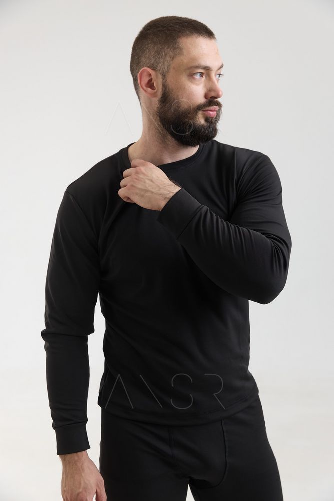 Термобелье зимнее мужское на флисе North Fleece черное размер M &mdash; оригинальное фото из магазина ANSER.IN.UA