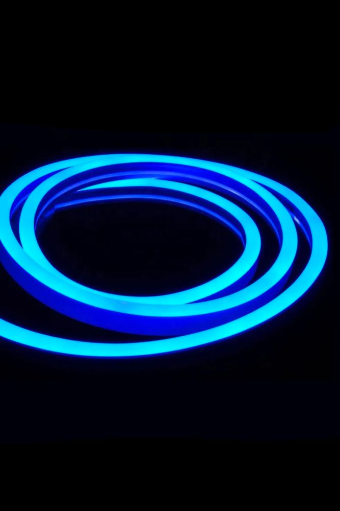 Гибкий неон FlexGlow LUX 220V синего цвета 2 метра