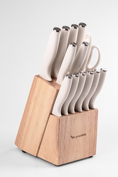 Набір кухонних ножів 14 предметів Білий