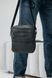 Мужская сумка через плече с натуральной кожи DTR черная фото № 5