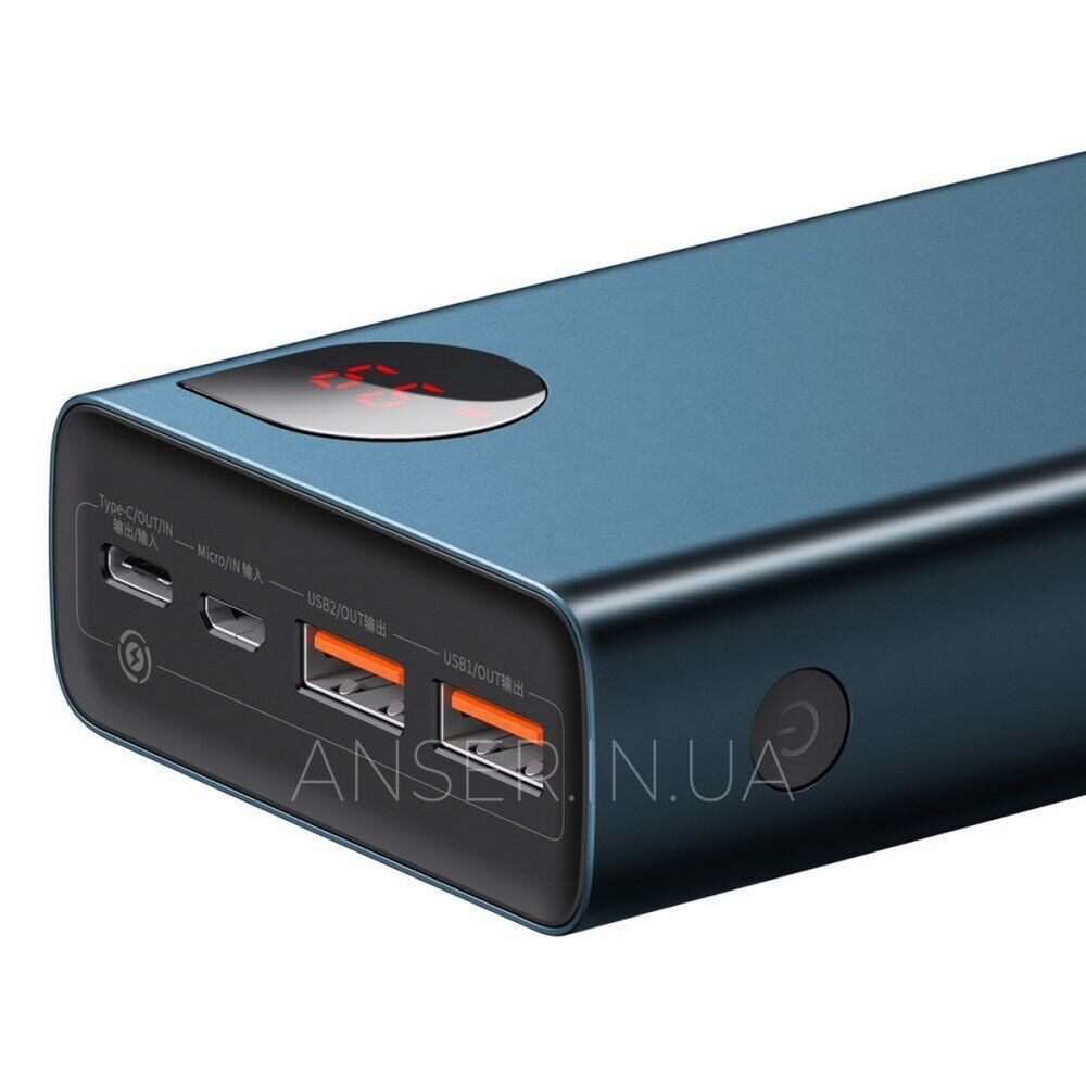 УМБ Power Bank для ноутбуків Baseus Adaman Metal 20000mAh 65W Digital Display