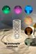 Настільна сенсорна кришталева лампа-нічник з пультом, 16 кольорів фото № 3