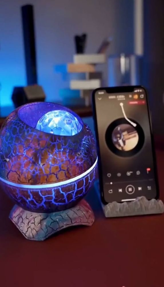 Детский ночник-проектор звездного неба Яйцо Дракона с Bluetooth колонкой