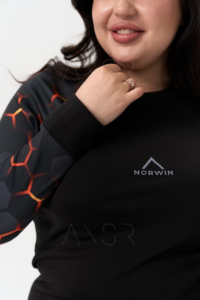 Женское зимнее термобелье Norvin print Honey comb размер 3XL &mdash; оригинальное фото из магазина ANSER.IN.UA