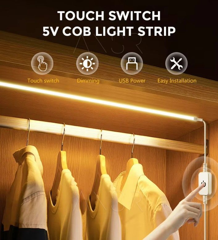 Яскрава LED стрічка USB з суцільним потоком світла теплого білого кольору 5 метрів &mdash; оригінальне фото з магазину ANSER.IN.UA
