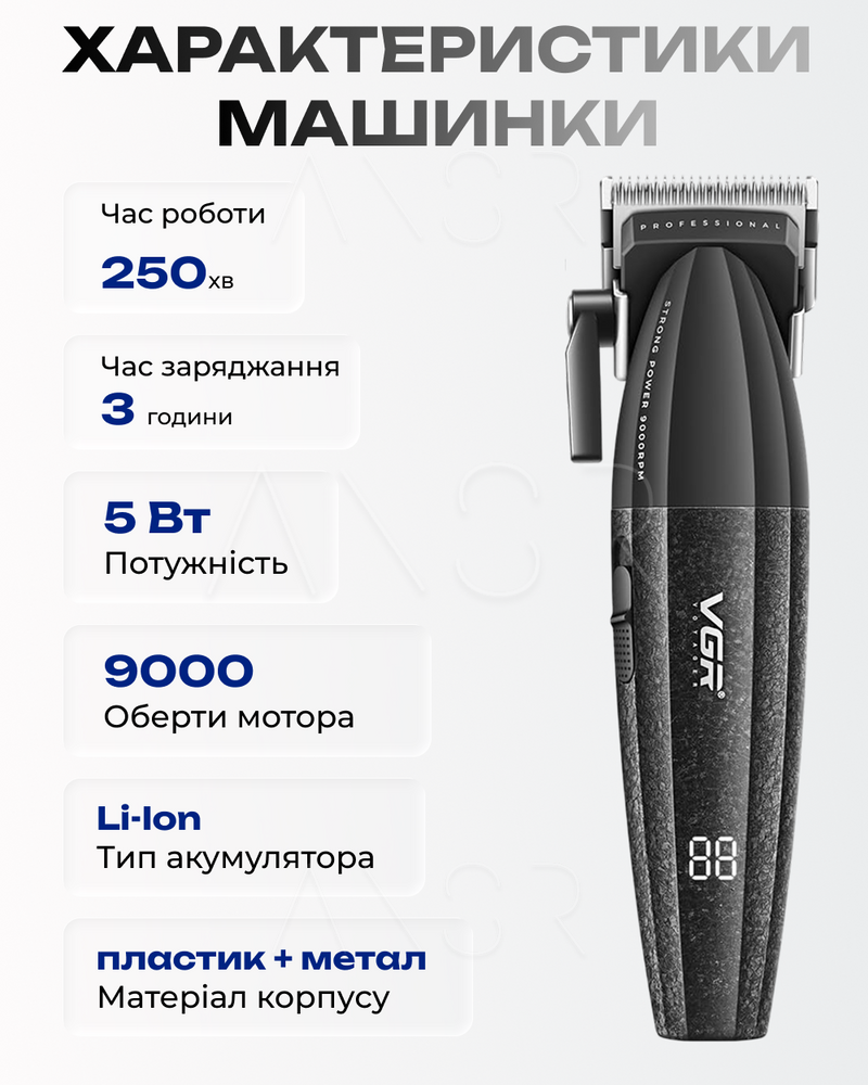 Комплект для стрижки: машинка та тример для окантовки, 250 хвилин роботи &mdash; оригінальне фото з магазину ANSER.IN.UA