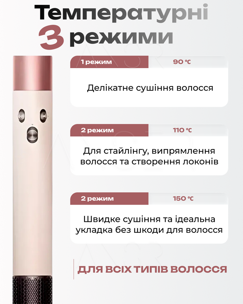Мультистайлер AutoWrap 6 в 1 для локонів та об'єму, Rose &mdash; оригінальне фото з магазину ANSER.IN.UA