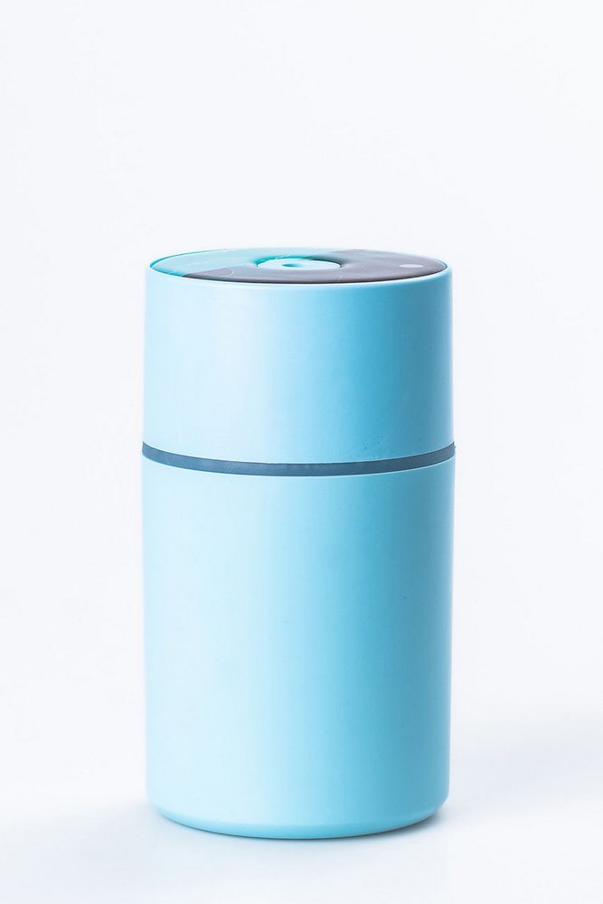 Зволожувач повітря для дому портативний USB 450 мл з підсвічуванням Блакитний