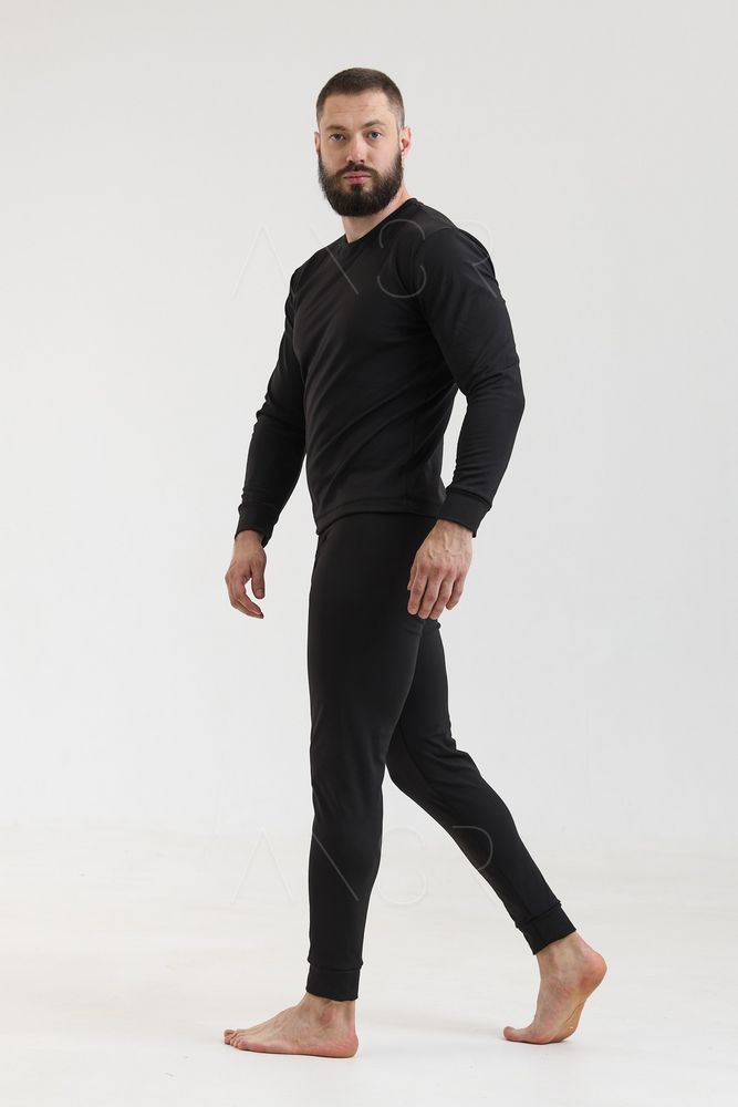 Термобелье зимнее мужское на флисе North Fleece черное размер 7XL &mdash; оригинальное фото из магазина ANSER.IN.UA