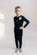 Термобілизна дитяча для дівчаток та хлопчиків чорна на флісі розмір 128 фото № 2
