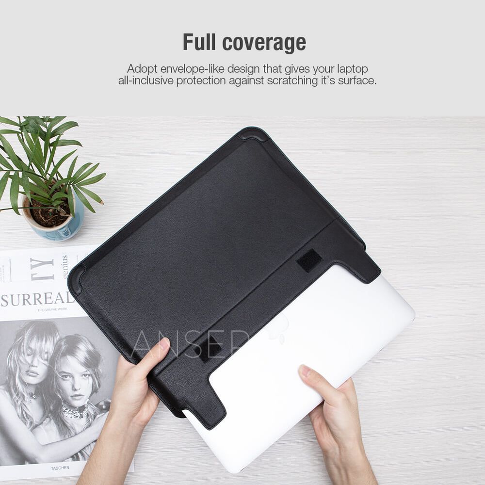 Шкіряний чохол-конверт з підставкою Nillkin Versatile Laptop Sleeve MacBook 16.1(Horizontal design) - Black