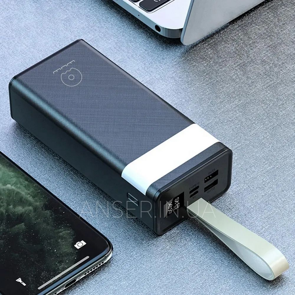 Портативний універсальний Power Bank з ліхтариком WUW-Y108 30000 mAh