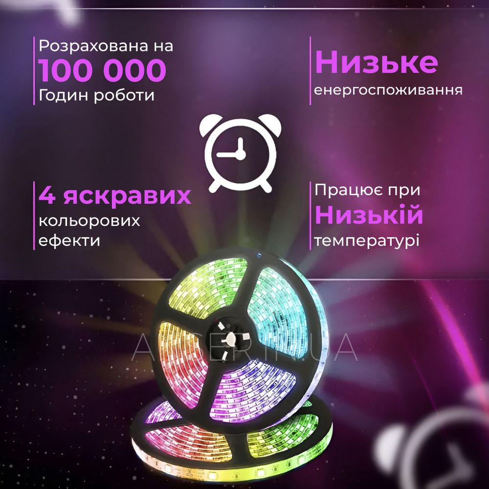 Светодиодная лента с пультом 5 м LED RGB 5050 RGB USB APP (адаптер, пульт) TVLIGHTRGB