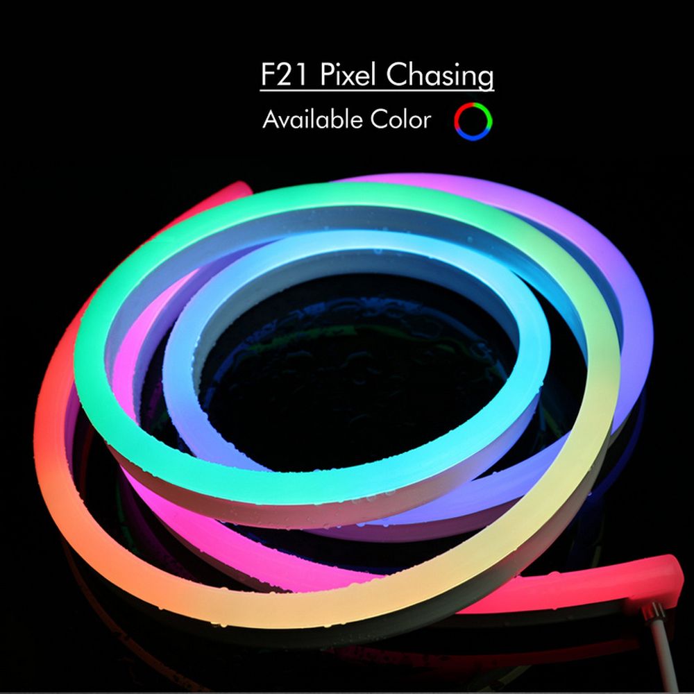 Разноцветный неон Colorful Pulse Standart с эффектом Пульсации 12V с пультом управления 10 метров