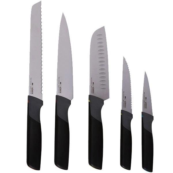 Набор кухонных ножей (4 шт) с блоком, 5 предметов Joseph Joseph Elevate (10527)