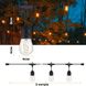 Уличные гирлянды винтажного стиля 10 метров 20 ламп Эдисона теплого белого цвета фото № 4