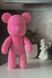 Ведмедик зі стразами для ручної роботи алмазна мозаїка 23 см Pink фото № 14