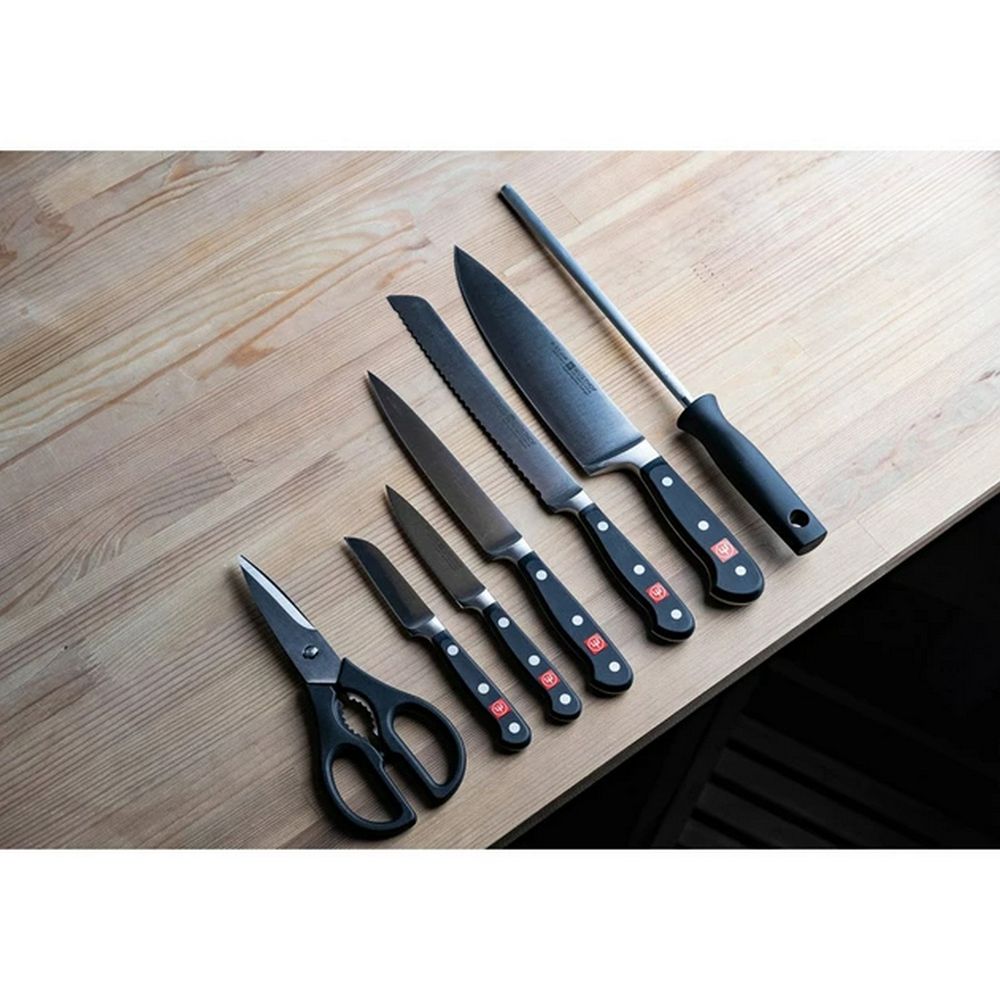 Набор ножей (5 шт) с блоком, 8 предметов Wuesthof Classic (1090170701)