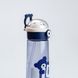 Пляшка для води Nice 620 мл із кришкою фліп топ на защіпці, синій фото № 2