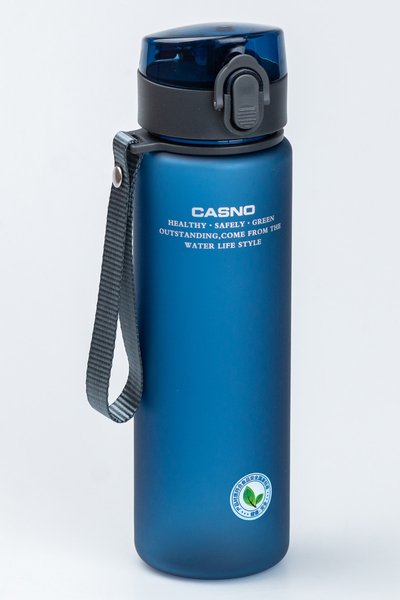 Пляшка для води спортивна Casno 560 мл із фліп-кришкою, синій