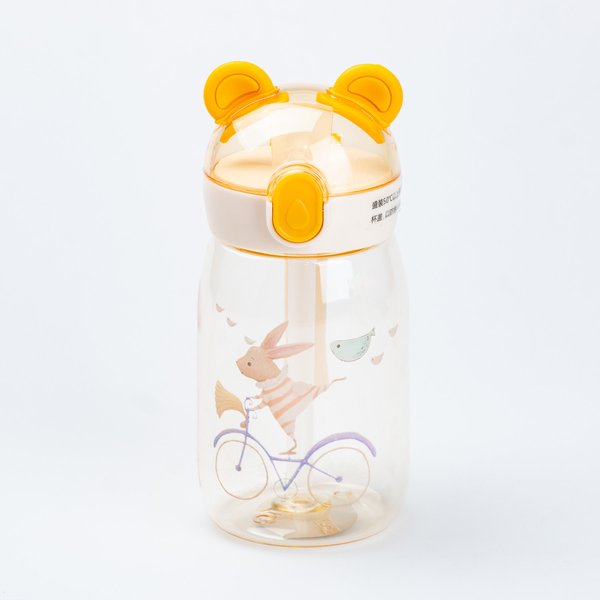 Детская бутылка для воды с трубочкой Медвежонок HP17302BE