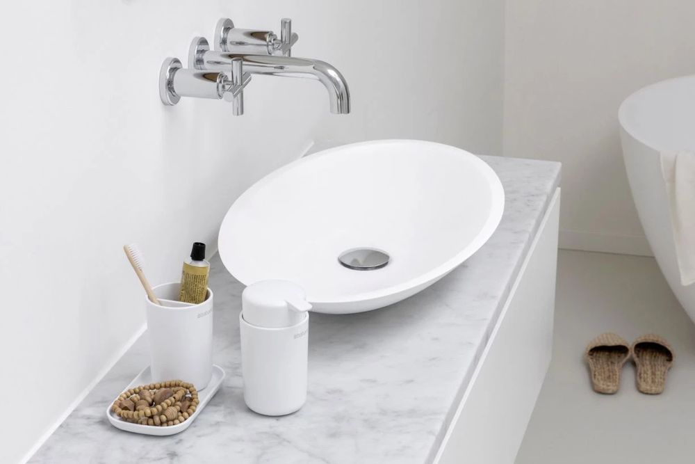 Набір аксесуарів для ванної кімнати, 3 предмети Brabantia Renew - Refreshing білий (280382)