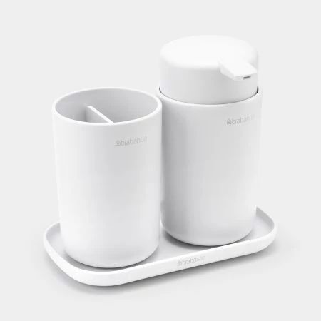 Набір аксесуарів для ванної кімнати, 3 предмети Brabantia Renew - Refreshing білий (280382)