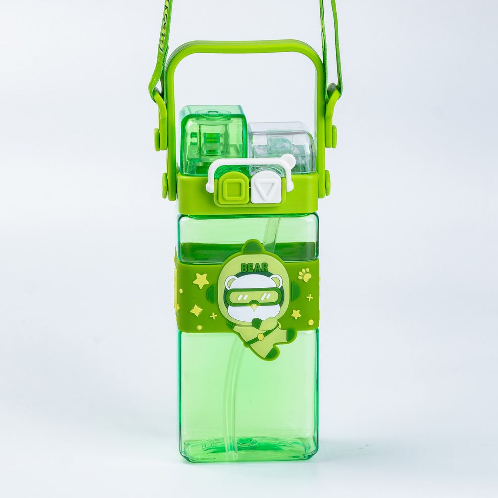 Пляшка для води з трубочкою багаторазова пластикова
