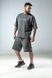 Літній чоловічий костюм Comfort Kit Duo шорти та футболка графіт оверсайз розмір S фото № 4