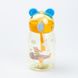 Пляшка для води дитяча 500 мл із трубочкою та кришкою фліп топ, жовтий