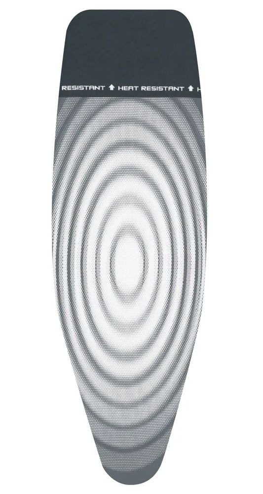 Чохол для дошки для прасування 135x45см 4мм поролону, 4мм фетру Brabantia Ironing Board Cover титанові круги (135842)