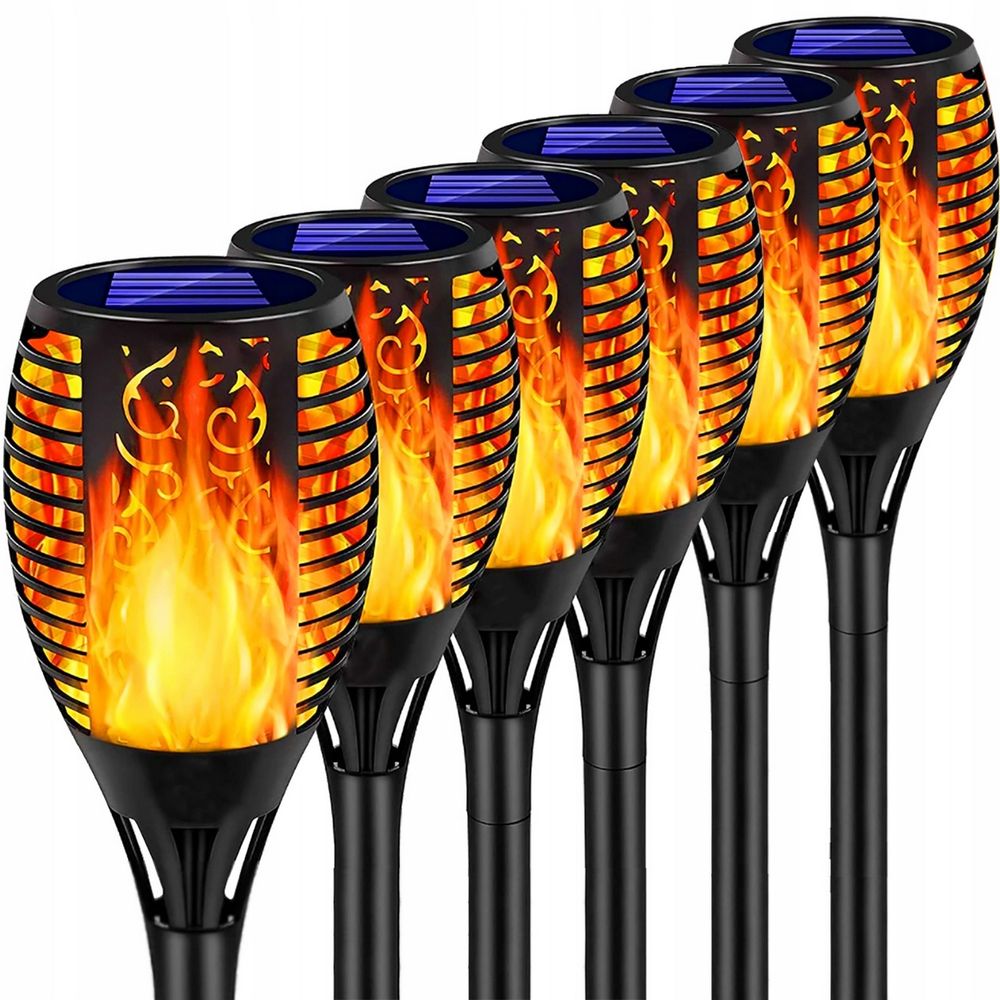 Набір садових ліхтарів Факел TrueFlame з ефектом полум'я LED на сонячній батареї 2 шт.