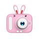 Фотоаппарат детский мини-аккумуляторный с USB, цифровая фотокамера для фото и видео с играми Розовый