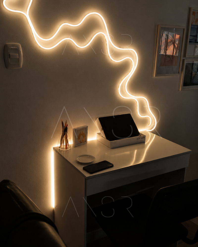 Гибкий неон FlexGlow LUX 220V теплого белого цвета 10 метров &mdash; оригинальное фото из магазина ANSER.IN.UA