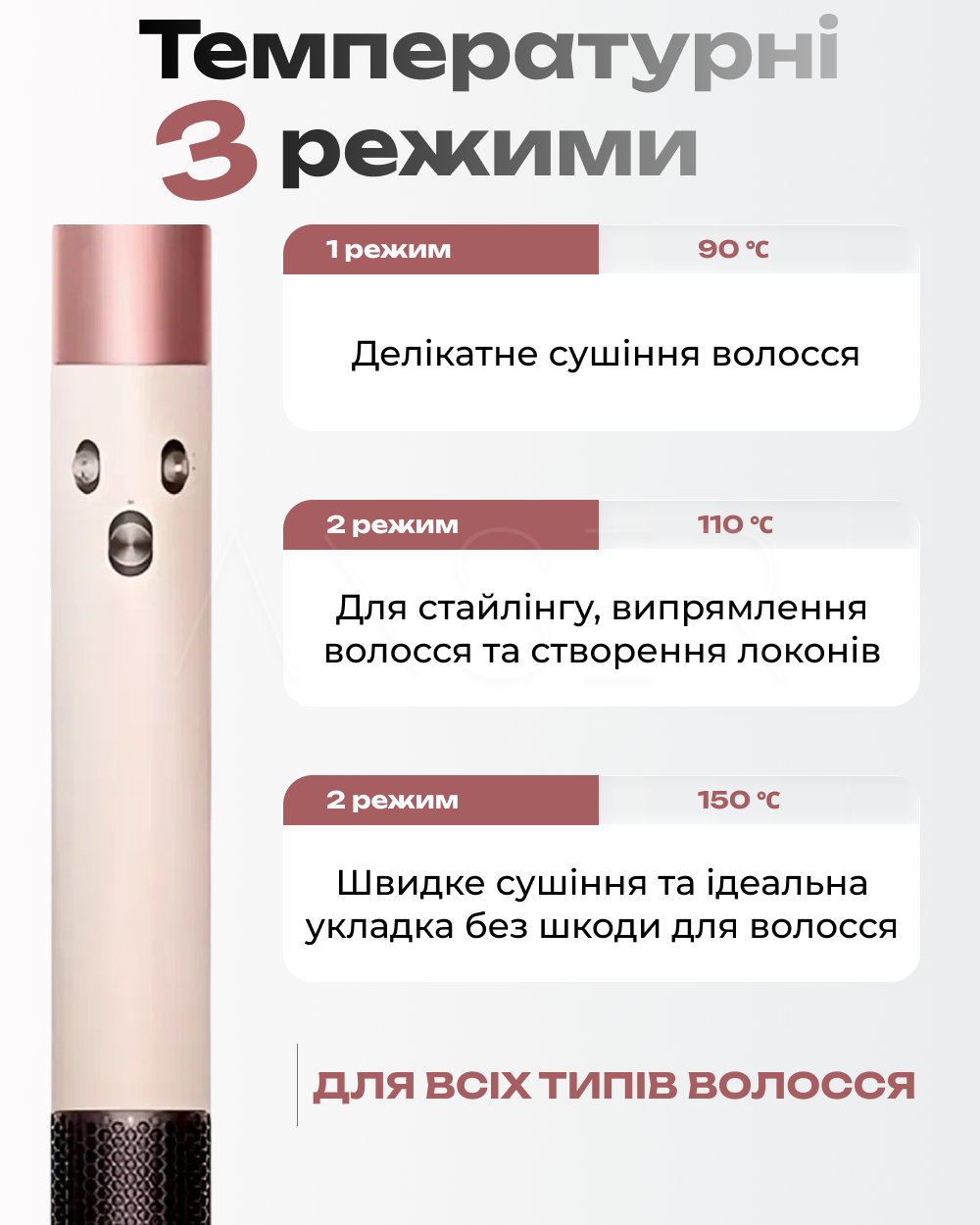 Кнопки керування температурою і швидкістю мультистайлера AutoWrap